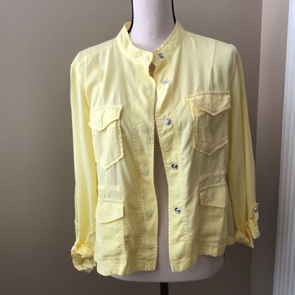 ANTHROPOLOGIE SANCTUARY YELLOW SAFARI  JACKET